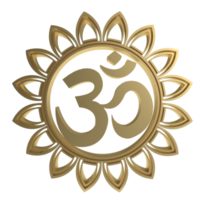 o ouro ohm símbolo hindu png imagem