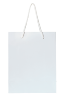 sac en papier blanc isolé avec chemin de détourage pour maquette png