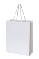 sac en papier blanc isolé avec chemin de détourage pour maquette png