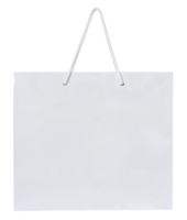 sac en papier blanc isolé avec chemin de détourage pour maquette png