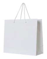 sac en papier blanc isolé avec chemin de détourage pour maquette png