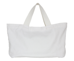 sac en tissu blanc isolé avec chemin de détourage pour maquette png