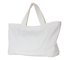 sac en tissu blanc isolé avec chemin de détourage pour maquette png