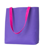 sac en tissu bleu shopping isolé avec un tracé de détourage pour la maquette png