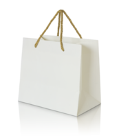 paper shopping bag isolated with reflect floor for mockup png