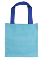 bolsa de algodón azul claro aislada con camino de recorte para maqueta png