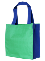 green cotton bag isolated with clipping path for mockup png