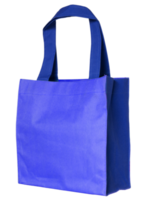 blue cotton bag isolated with clipping path for mockup png