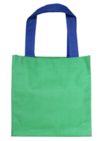 green cotton bag isolated with clipping path for mockup png