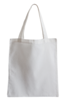 sac en tissu blanc isolé avec chemin de détourage pour maquette png