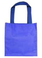 blue cotton bag isolated with clipping path for mockup png