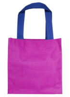 bolsa de algodón rosa aislada con un camino de recorte para la maqueta png