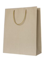 Brown paper bag isolated with clipping path for mockup png