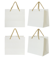 set of paper shopping bag isolated with clipping path for mockup png