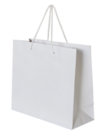 white paper bag isolated with clipping path for mockup png