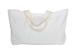 sac en tissu blanc isolé avec chemin de détourage pour maquette png