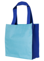 light blue cotton bag isolated with clipping path for mockup png
