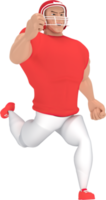 3D-Rendering Sportfiguren American Football-Spieler. png