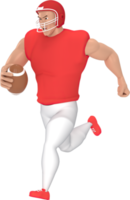 3D-Rendering Sportfiguren American Football-Spieler. png