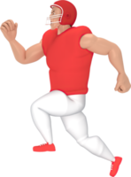 3D-Rendering Sportfiguren American Football-Spieler. png