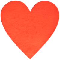 forme de coeur rouge en bois isolé png