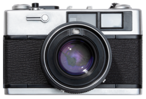 Vintage Film photo camera isolated. Front view png