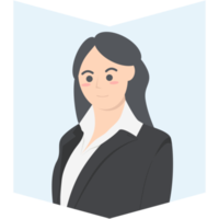 mulheres de negócios profissionais emprego avatar personagem de cabelo comprido png