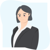 professionell företag kvinnor sysselsättning avatar kort hår karaktär png