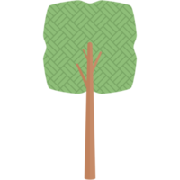 Flat Square Themed Tree Nature Aesthetic Collection png