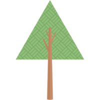 Flat Square Themed Tree Nature Aesthetic Collection png