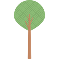 Flat Square Themed Tree Nature Aesthetic Collection png