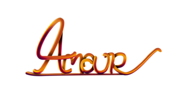 amo la caligrafía amarilla png