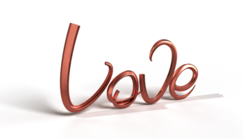 amore rosso 3d lettera png