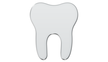 ícone de dente l em fundo transparente png