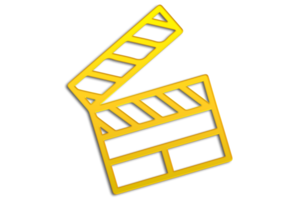 clapperboard icon isolated on transparent background png