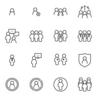 iconos de personas, vector de equipo de grupo de trabajo de persona, gente de negocios