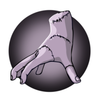 The character, which is simply an arm and wrist sewn together, is a sentient disembodied hand and a relative of Wednesday Addams png