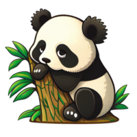 carino e coccolone panda cartone animato etichetta, Perfetto per decorazione i Quaderni, laptop, e acqua bottiglie png