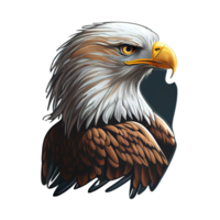 Cartoon sticker featuring the Bald Eagle - the national bird of the United States. png