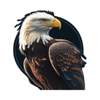 Cartoon sticker featuring the Bald Eagle - the national bird of the United States. png