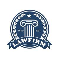 Vintage Law Firm Logo design, Law Office, Lawyer services, logo emblem, label logo template Vector,symbol,icon, vector