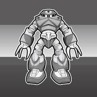 coloring picture Futuristic robot constructor flat icon set. Cartoon android character design vector