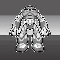 imagen para colorear conjunto de iconos planos de constructor de robots futuristas. diseño de personajes android de dibujos animados vector