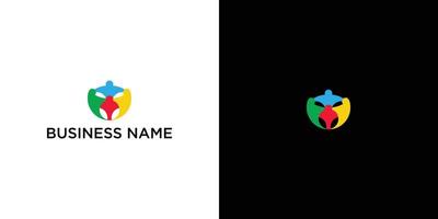 social community modern logo concept vector