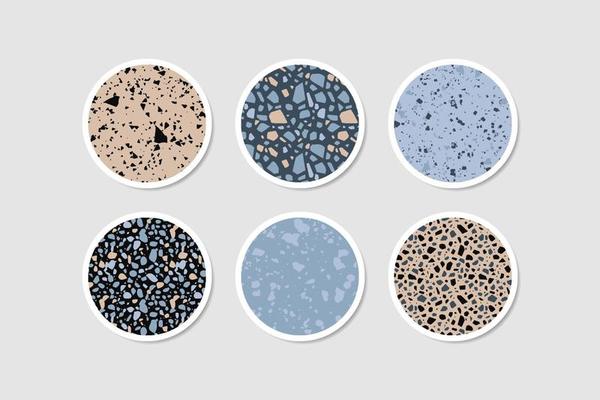 Social media highlight story cover. Terrazzo abstract design