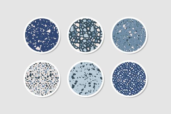 Social media highlight story cover. Terrazzo abstract design