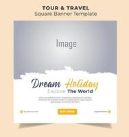 social media design post travel, Template for social media post, template design for travel ads vector