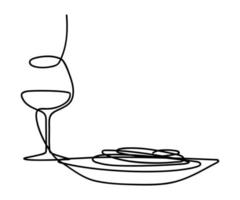 cartel abstracto con una copa de vino sobre fondo blanco para el diseño de celebración. vector