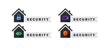 Safe house icons. Smart home icons. Home icon set. Real estate. Vector illustration