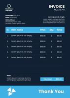 Ready to print business invoice template vector